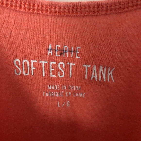 Aerie Softest Flower Embroidered Coral Tank - Picture 4 of 5